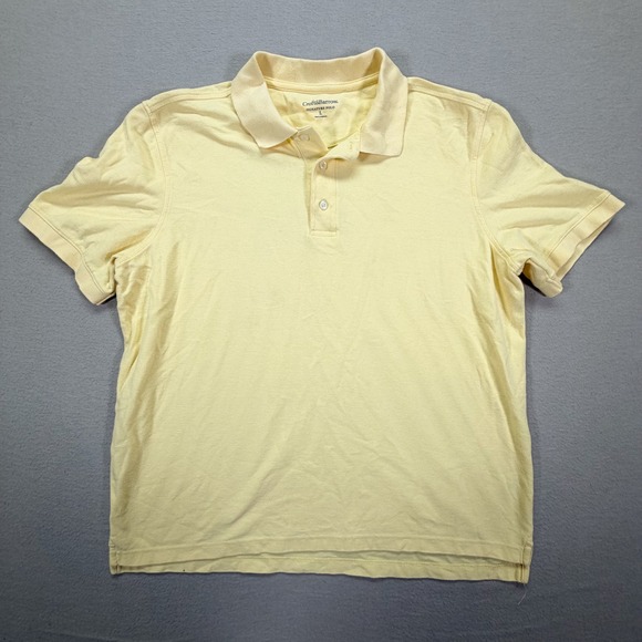 croft & barrow Other - Croft & Barrow Mens Polo Shirt Regular Yellow Short Sleeve Cotton L